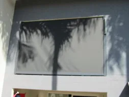 Retractable Patio Blinds using Sunscreen Fabric